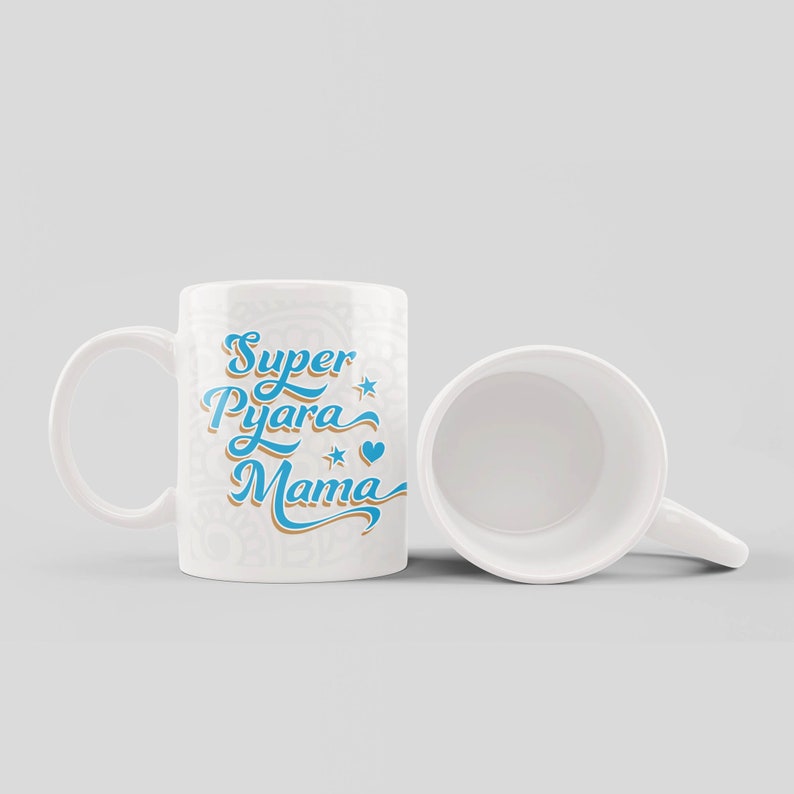 Taza Super Pyara Mama Masar/Chacha/Thaya/Fufar Idea de regalo, Día del padre, Tío, Cumpleaños, Desi, India, Sur de Asia, Punjabi, Hindi, Urdu. imagen 2