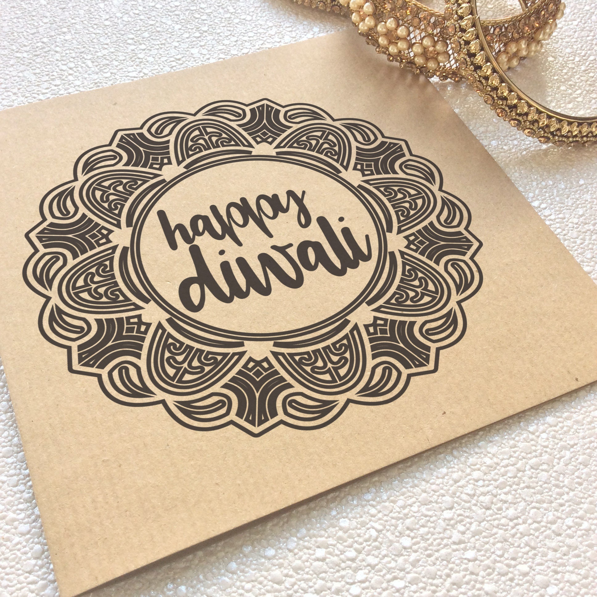 Diwali Grußkarten Set – 6 Mandala Karten Mit Umschlägen, 350 G/m² Hochwertiger Karton