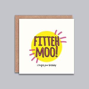 Fitteh Moo I vergaß deinen Geburtstag - lustige Geburtstagskarte, indische Geburtstagskarte, Desi Humor, Punjabi Karte, Südasien, Desi
