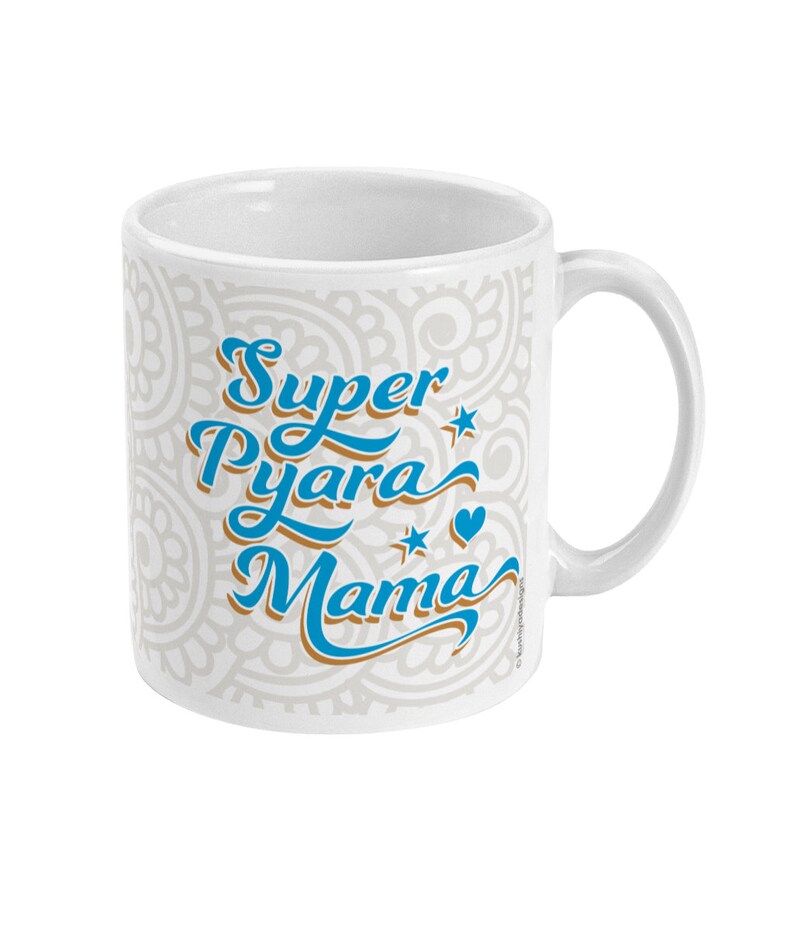 Taza Super Pyara Mama Masar/Chacha/Thaya/Fufar Idea de regalo, Día del padre, Tío, Cumpleaños, Desi, India, Sur de Asia, Punjabi, Hindi, Urdu. imagen 5