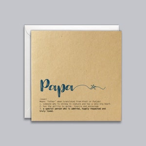 Papa - Dad Karte, Indisch, Hindi, Punjabi, Desi, Definition, Bedeutung, Vatertag, Danke, Bester Dad, Besonderer Dad, Happy Birthday,