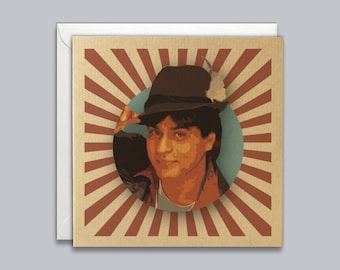 Indian Birthday Card - Bollywood Star Card, Desi Card, Any Occasion, Congratulations, Father's Day, Thank You Card, Hindi, Bollywood Movie,