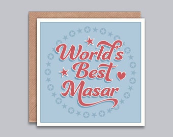 World's Best Masar / Mama / Chacha / Thaya / Fufar - Card for Uncle, Birthday, Thank You, Hindi, Punjabi, Urdu, Indian, Desi Style Card