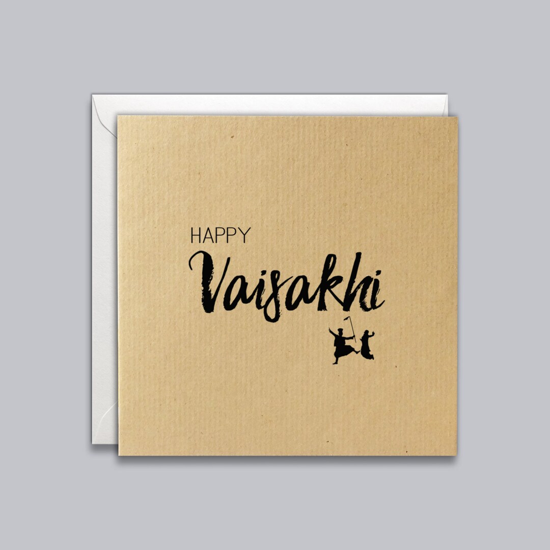 Happy Vaiskahi Card, Vaisakhi Celebrations, Sikh Festival, Punjabi Card ...