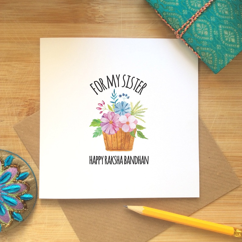 Satisfied Raksha Bandhan Card - Card for Sister, Rakhi Greeting, Indian Celebration Card, The Perfect Sister, Indian Party, Desi Card graphic relating to Rakhi Cards Printable identified as Delighted Raksha Bandhan Card - Card for Sister, Rakhi Greeting, Indian Celebration Card, The Suitable Sister, Indian Get together, Desi Card