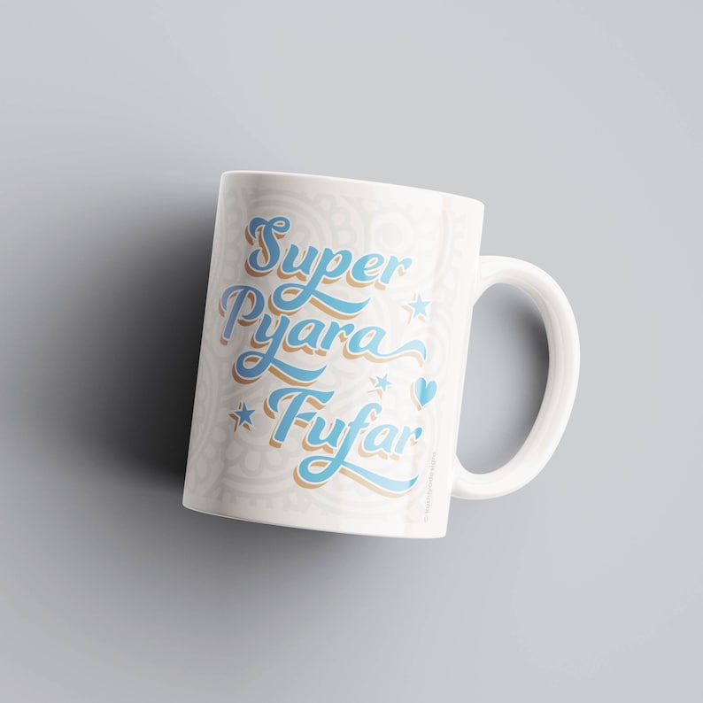 Taza Super Pyara Mama Masar/Chacha/Thaya/Fufar Idea de regalo, Día del padre, Tío, Cumpleaños, Desi, India, Sur de Asia, Punjabi, Hindi, Urdu. Fufar