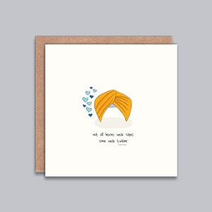 Not All Heroes Wear Capes Some Wear Turbans - Karte für Dad, Onkel, Opa, Freund, Vatertag, Geburtstag, Danke, Punjabi, Sikh, Turban