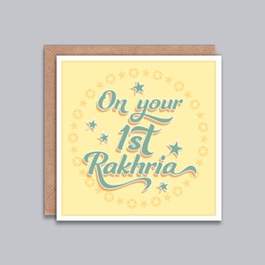 First Rakhria Card - Card for Brother, Card for Sister, Baby&#39;s First Raksha Bandhan, Rakhi Greeting, Colourful Design, Punjabi Desi Card