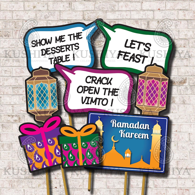 Eid Party Photo Booth Props Set of 17 Eid Celebrations - Etsy UK
