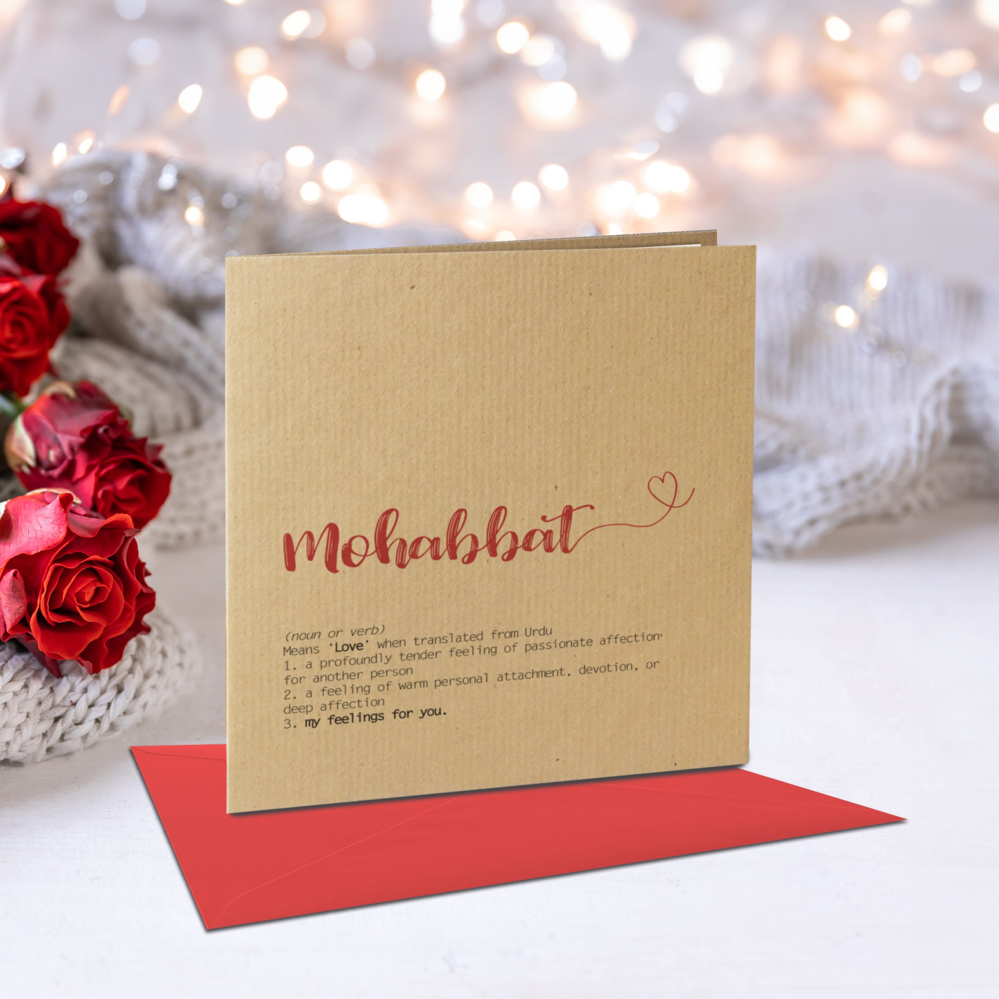 Anniversary Card Mohabbat Love Definition Meaning -  Israel