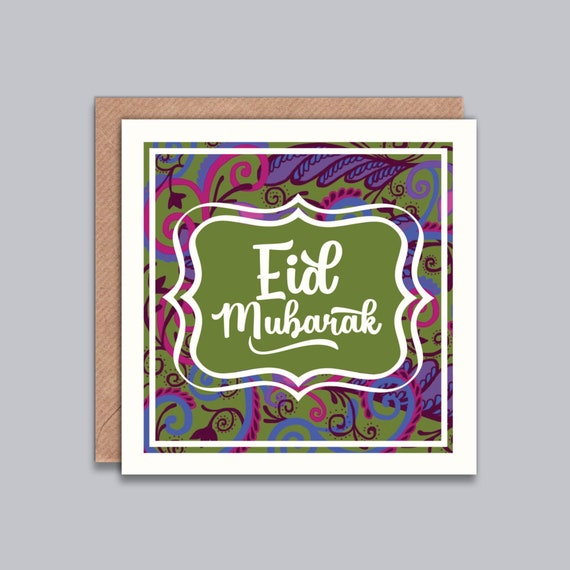 Eid Celebrations, Eid Mubarak Card, Ramadan Kareem, Happy Eid, Islamic Greeting Card, Muslim Festival, Religious Occasion Card, Ethnic Card