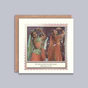Machen Sie sich bereit für die Party-Saison - Vintage Bollywood, Desi Brautjungfer, Party, indische Hochzeit, Verlobung, Tanz, Bollywood-Fan, sei meine Brautjungfer.