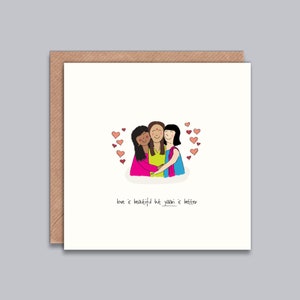Love is Beautiful but Yaari is better - Friendship Card, Galentines, Palentines, Friends, Yaari, Dosti, Desi Card, Indian Themed, Bollywood.