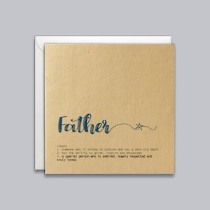 Vatertagskarte - Vater, Definition, Bedeutung, Vatertag, Danke, Bester Dad, Perfekter Dad, Besonderer Dad, Happy Birthday, Typografie