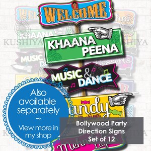 Bollywood Film Dialogue Photo Booth Props - Set of 10 - Bollywood Party ...