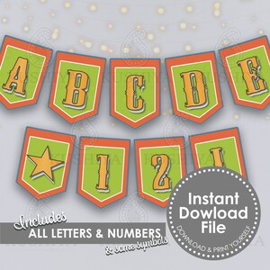Todas as bandeiras de bunting para impressão em letras - aniversário, casamento, chá de panela, evento, festa Desi, tema de Bollywood, digital, imprima seu próprio banner personalizado DIY