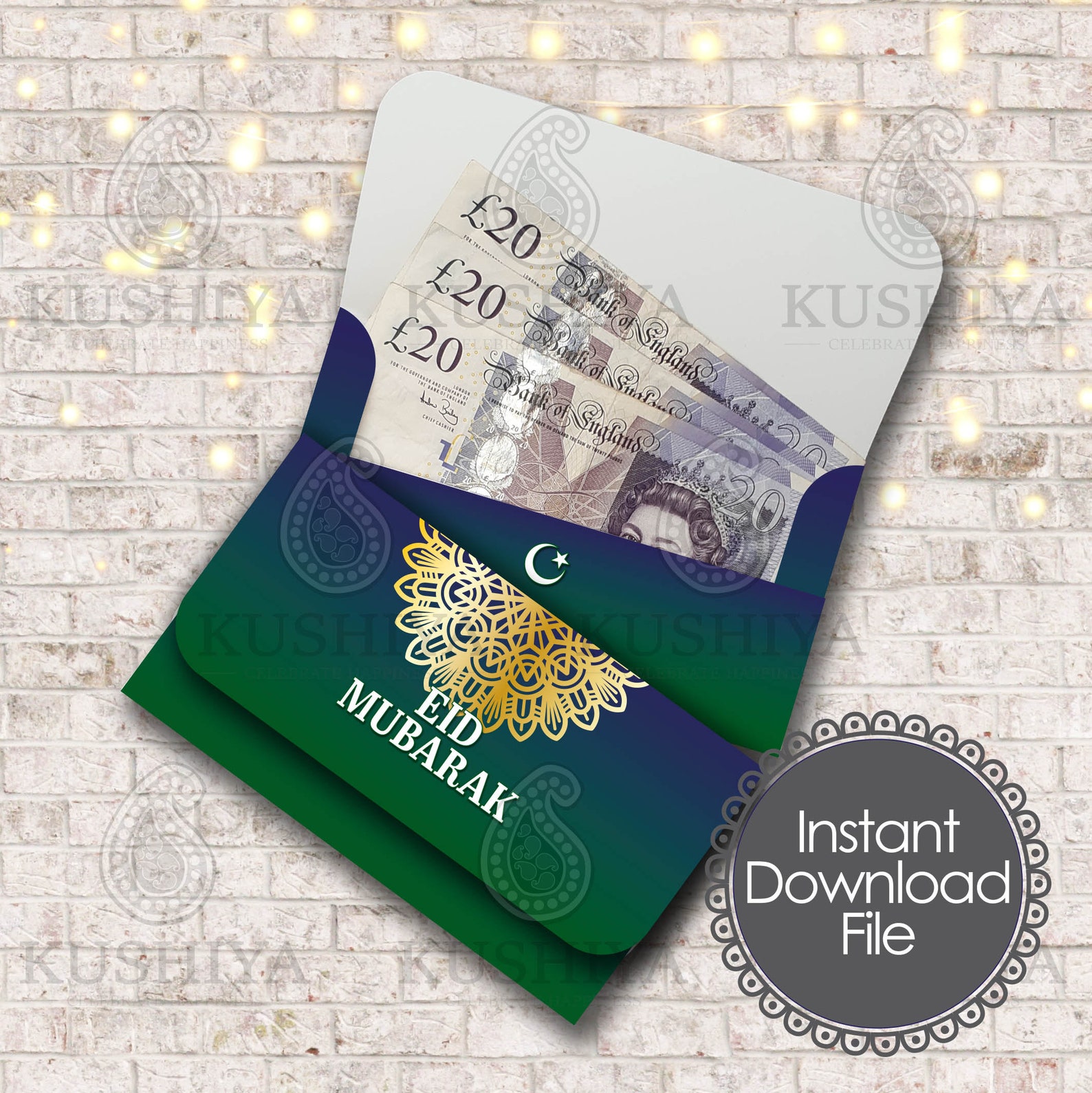 Eid Mubarak Money Wallet Money Holder Gift Voucher Wallet Etsy