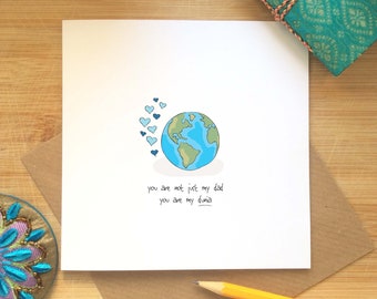 Dad you are my Dunia - Card for Dad, Father's Day, Birthday, Thank You, Best Dad in the World, Special Dad, Hindi, Punjabi, Urdu, Desi Style