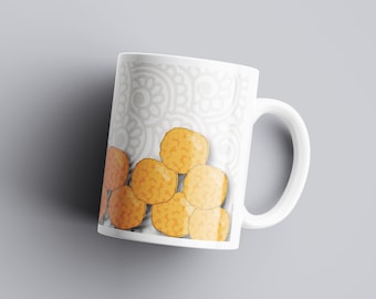 Ladoo Lovers Mug - Indian Sweet Mug, Gift Idea, Mother's Day, Father's Day, Birthday, House Warming, New Job, Congratulations, Indian Food.