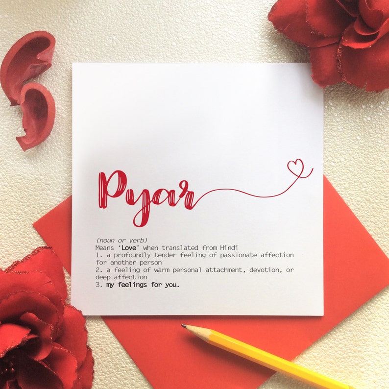 hindi love card pyar definition meaning anniversary etsy