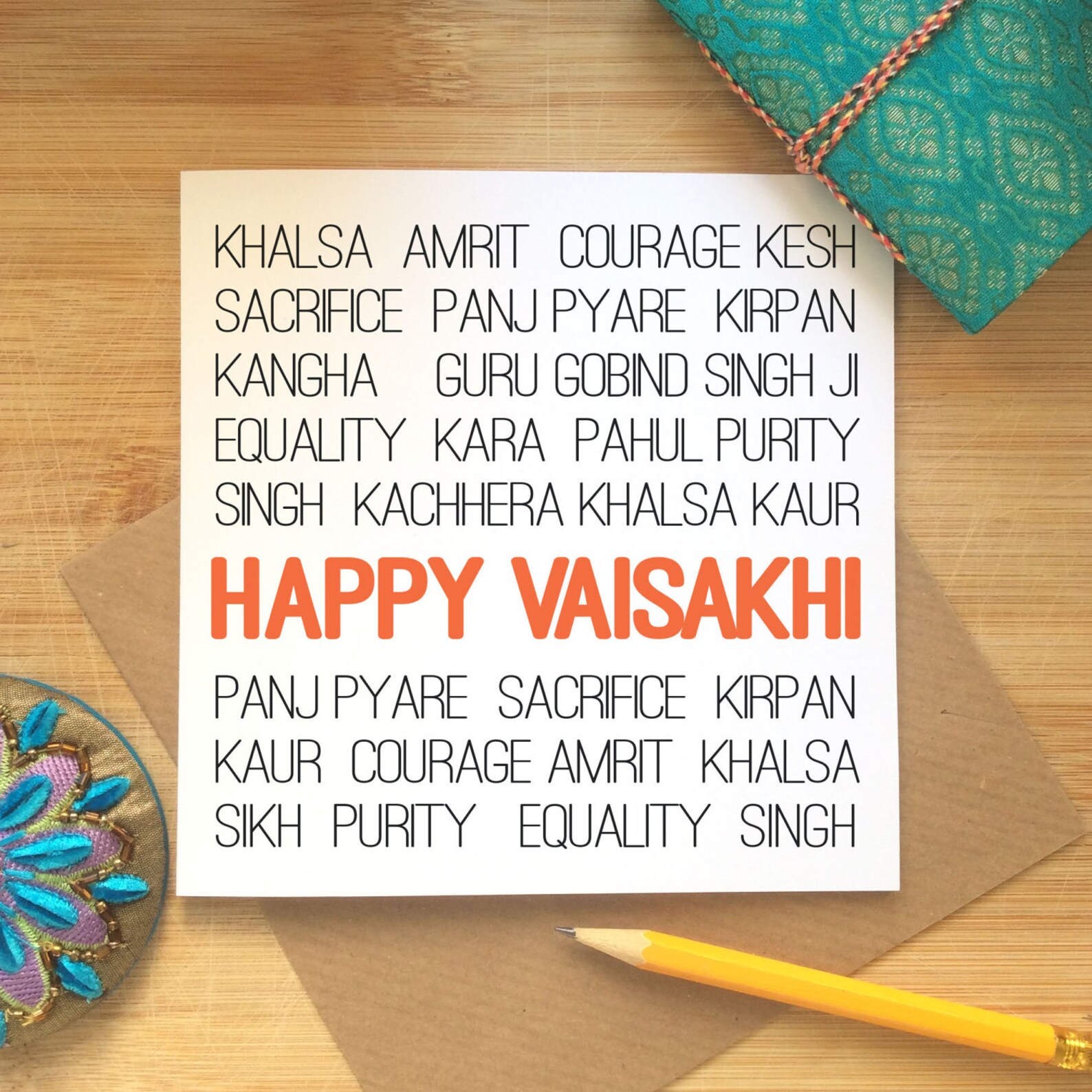 Happy Vaisakhi Card Vaisakhi Celebrations Sikh Festival Etsy UK