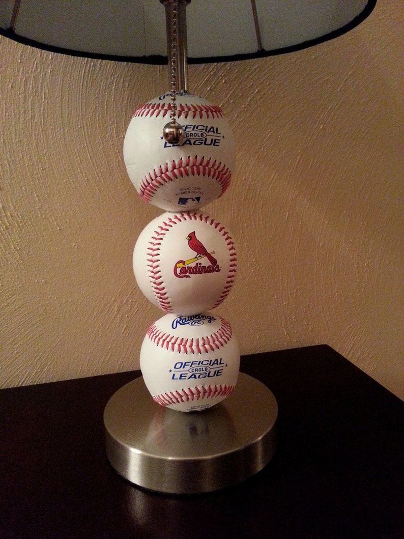 St. Louis Cardinals Fan Custom Baseball Lamp Etsy