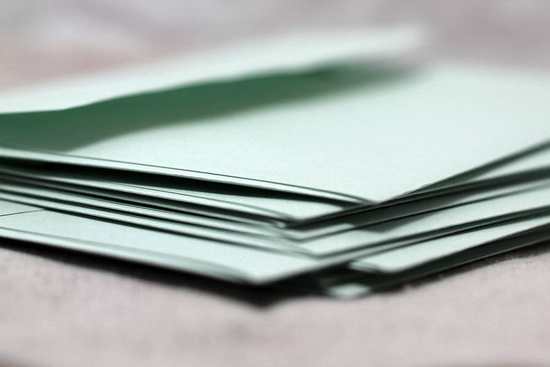 25 A2 Metallic Mint Envelopes Metallic Mint Green Envelopes Etsy