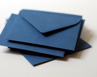 25 Mini Navy Blue Envelopes - Escort Card Envelopes - 2.6875 x 3.6875 inches (2 11/16" x 3 11/16") - Mini Guestbook Envelopes