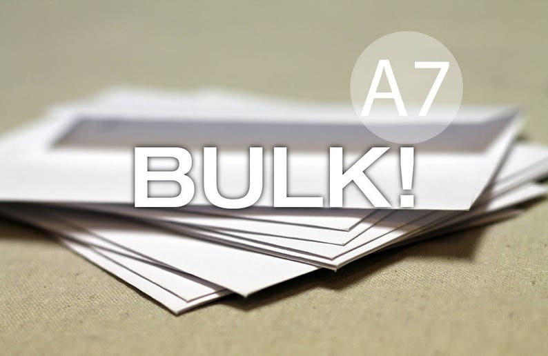 BULK 100 5x7 White Envelopes A7 size envelopes true Etsy