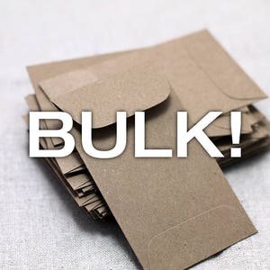 BULK 100 Mini Kraft Seed Packet Envelopes for Seed Packet Wedding Favors Mini Envelopes Favors Birthday Baby Shower 2 1/4 x 3 1/2 image 1