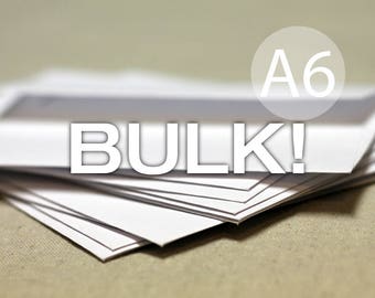 BULK! 100 4x6 White Envelopes - A6 white envelopes (true size 4 3/4" x 6 1/2")