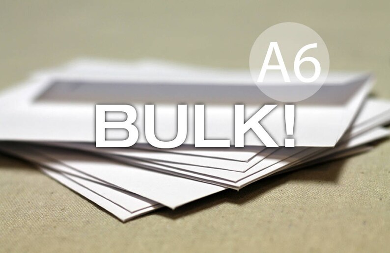 true size 4 34 x 6 12 A6 white envelopes BULK 100 4x6 White Envelopes