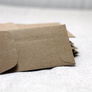 BULK 100 Mini Kraft Seed Packet Envelopes for Seed Packet Wedding Favors Mini Envelopes Favors Birthday Baby Shower 2 1/4 x 3 1/2 image 3