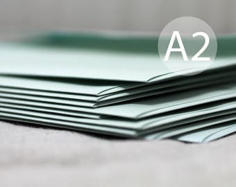 25 A2 Metallic Mint Envelopes - Metallic Mint Green Envelopes - 4.375 x 5.75 inches (4 3/8" x 5 3/4")