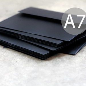 25 5x7 Metallic Black Envelopes - A7 Metallic Black Envelopes - Black Wedding Envelopes (true size 5 1/4" x 7 1/4") image 1