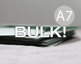 BULK! 100 5x7 Mint Green Metallic Envelopes - Shimmer A7 Mint Green Envelopes - Wedding Envelopes - 5x7 inches (true size 5 1/4" x 7 1/4")