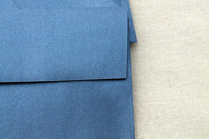 BULK 100 5x7 Metallic Navy Blue Envelopes Wedding Envelopes Etsy