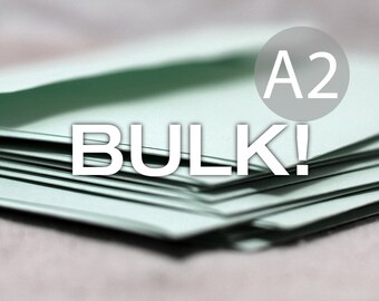 BULK! (100) A2 Metallic Mint Envelopes - Metallic Mint Green Envelopes - 4.375 x 5.75 inches (4 3/8" x 5 3/4")