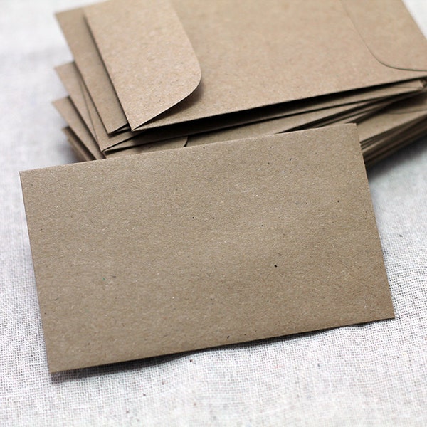 25 Seed Packet Envelopes - Mini Kraft Seed - Recycled Kraft Seed Envelopes - Seed Packet Wedding Favors- 2.25 x 3.5 inches -