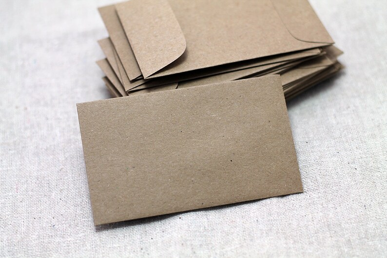 25 Seed Packet Envelopes Mini Kraft Seed Recycled Kraft Etsy