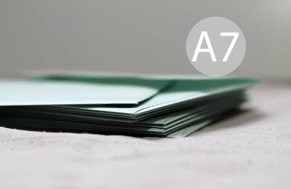 25 5x7 Mint Green Metallic Envelopes - Shimmer A7 Mint Green Envelopes - Wedding Envelopes - 5x7 inches (true size 5 1/4" x 7 1/4")