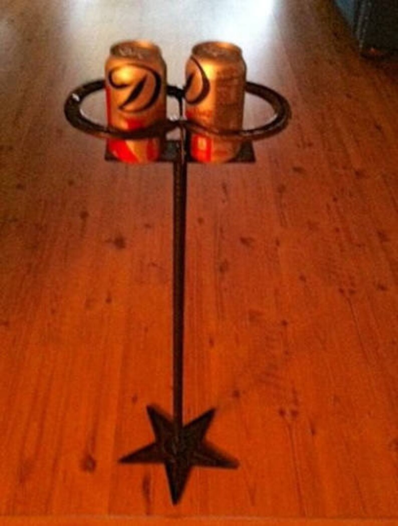Horseshoe Drink Stand Coffee Cup Holder Rustic Decor Etsy