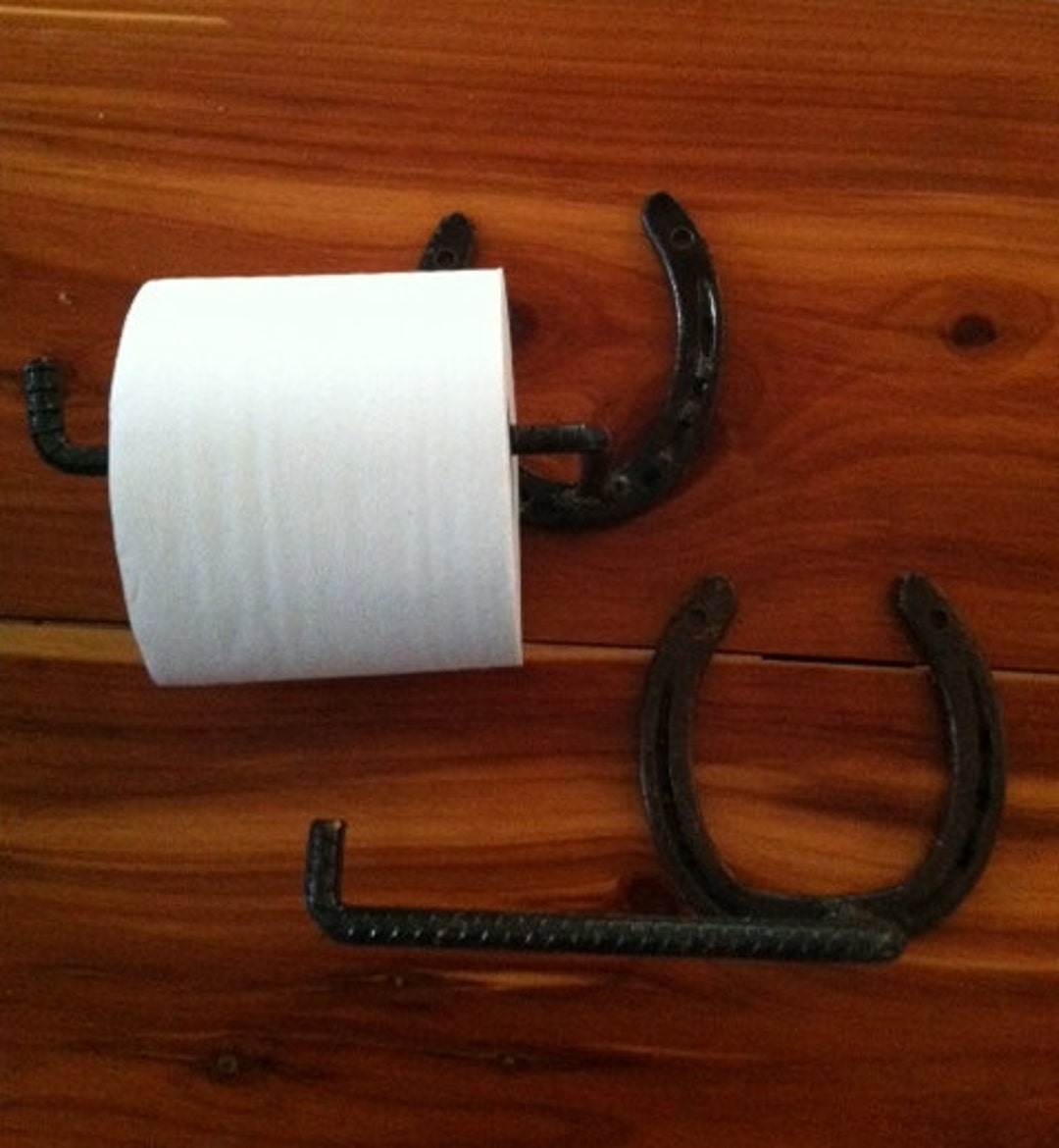 Horseshoe toilet paper holder, rancher gifts, western décor