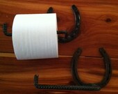 Toilet Paper Holder-Horseshoe, Horse Shoe, Western Toilet Paper Rack, Rustic Bathroom Decor, Towel Rack, Towel Holder