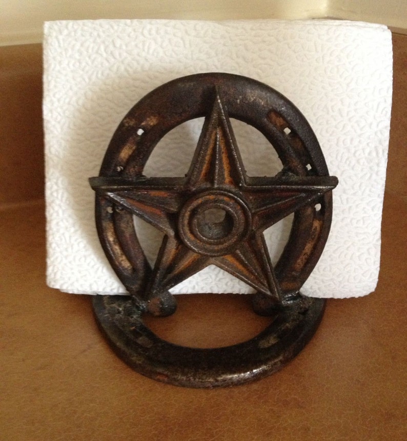 Horseshoe Napkin Holder Metal Napkin Holder Western Kitchen Etsy