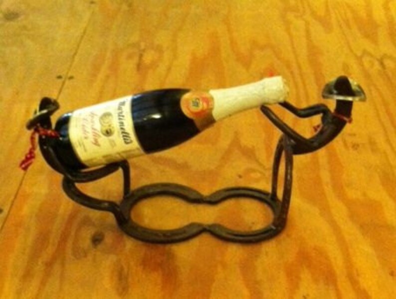 Cowboy Wine Holder Holds One Special Bottle Wine Bottle Etsy