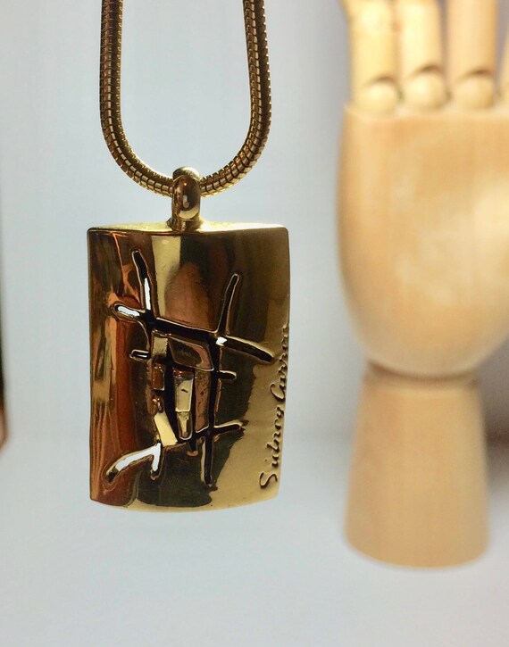 Vintage French Designer Modernist Brutalist Neckla