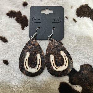 Wood Burned Earrings