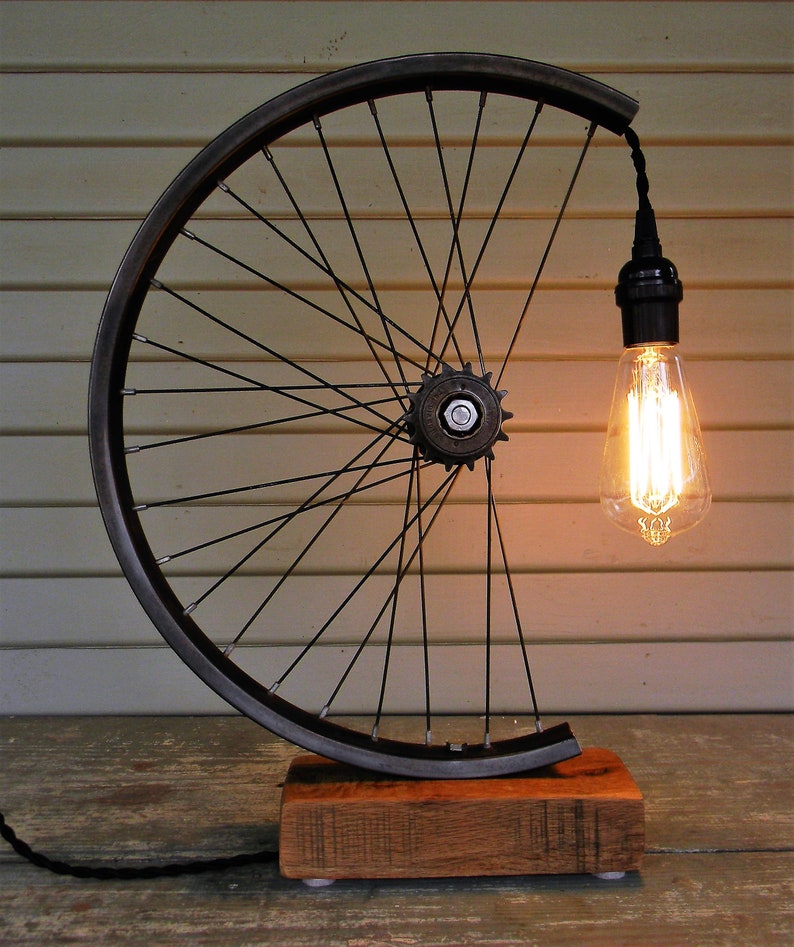 Bike Wheel Lamp Etsy