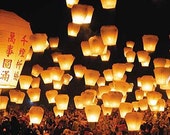 25 chinesischen Papier-Himmelslaternen fliegen schwimmende Kerze Lampe Laterne für Wunsch party Hochzeit